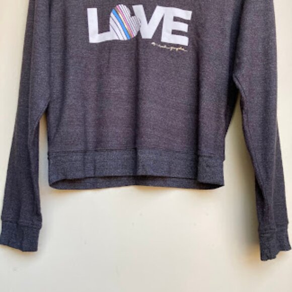 SPIRITUAL GANGSTER | Love Savasana Heather Grey Pullover Graphic Sweatshirt M - Picture 5 of 12